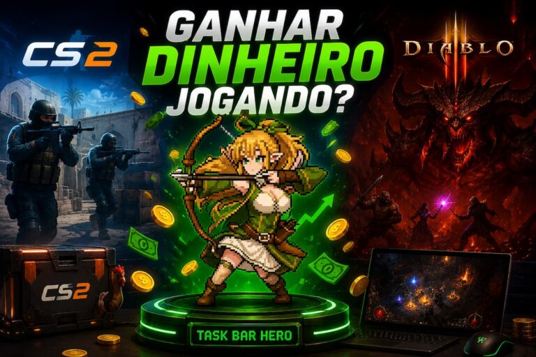 TBH: Task Bar Hero, sua relação com CS2 e Diablo 3, e os principais riscos do game